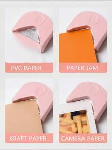 1 pieza Sacabocados Redondeador de Esquinas de Papel - Herramienta de Perforación de Esquina R4 de 4mm, Sacabocados de Esquina R4, Recortador de Papel Portátil para Tarjetas Laminadas, Cartulina, Scrapbooking, Tarjetas Fotográficas, Recorte de Papel Manualidades DIY, Perforadora para Oficina, Escuela, Regalo Navideño - Rosa - Ver 2