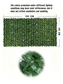 1 Piece Simulation Fence, Balcony Shade Decoration, Artificial Lawn, Roller Shutter Fence, Shade Net, Leaf Fence, Wall Fence, Suitable For Home Garden, Balcony Wall, Terrace, Courtyard, Wedding, Backyard, Jungle Theme Party, Birthday Porch, Christmas Gift, Leaf Background, Indoor And Outdoor Decoration - Green - View 11