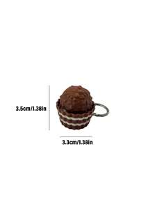 MINKOJA MINKOJA 1pc Cute Realistic 3D Printed Chocolate Toy, Stress Relief, Keychain Backpack Decor, Mini Accessory, Supermarket Display, DIY Craft, Desktop Decor, Car Dashboard Decor, Party Favor, Holiday Gift - Multicolor - View 5