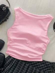 Comfortcana Camiseta de tirantes de algodón puro blanco, primavera/verano - Rosa vieja - Ver 3