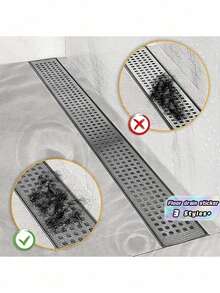 1 Stück 10*500cm/7*500cm/12*500cm selbstklebende Maschenabdeckung für Küche, Bad und Dusche, Einweg-Maschensiebfilter für Spülbecken, Haareinfänger, einfach zu schneiden - Verschiedenfarbig - Übersicht 3
