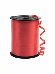 SHEIN 1 Roll, 250 Yard Red Curling Ribbon For Gift Wrapping, Balloon String, Wedding, Birthday, - Metallic Shiny " Ribbon For Bouquets And Flower Wrapping Paper Valentine DAY, Valentines Wedding, Birthday - Red - View 8
