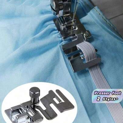 1PC Elastic Elastic Band Presser Foot,Sew Like A Pro With This DIY Sewing Kit - Includes Elastic Fabric Presser Foot, Sewing Machine Needle Threader & More Valentine's Day, Valentines Wedding, Birthday