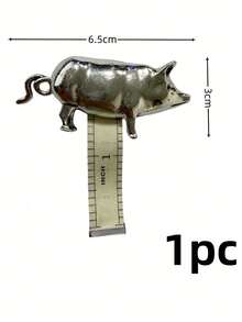 Zazumi 1Pc/2Pcs Vintage Style Pig Mini Tape Measure, Portable Retractable Measuring Tape, Super Practical - multicolor - View 11