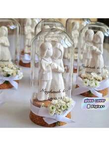 10 Exquisite Glass Jars Of Handmade Almonds - Sweet Wedding Party Favors Glass Jars, Bottles, And Display Cases - Multicolor - View 5