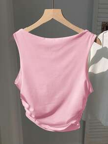 Comfortcana Camiseta de tirantes de algodón puro blanco, primavera/verano - Rosa vieja - Ver 2
