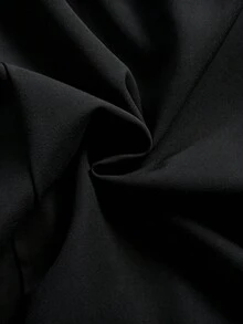 Plivvot 女士纯色长袖休闲衬衫 - 黑色 - 查看 5