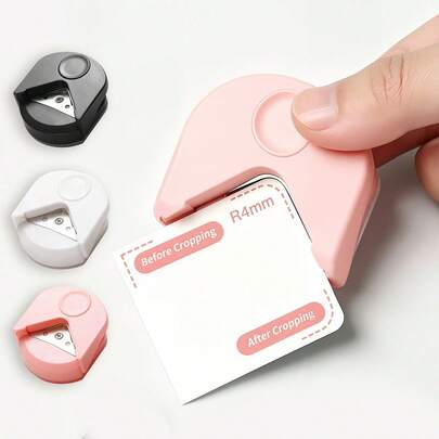 1pc Paper Corner Rounder - R4 4mm Corner Cutter Punch Tool,Corner Rounder R4 Corner Punch, Portable Paper Trimmer Cutter For Laminated Cards, Cardstock, Scrapbooking,Photo Card Making, Paper Cutting DIY Crafts Puncher For Office, School Christmas For Holiday Gift Giving