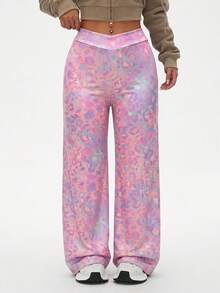 SHEIN Rhythm Era Plus Size Women Sports Leggings - Multicolor - View 4