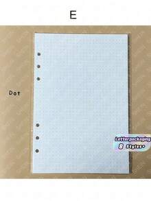 A5 45 Sheets Refill Papers,6 Holes Binder Notebook Inner Paper,Weekly/Monthly/Blank Planner Journal Notebook Parts - White - View 3