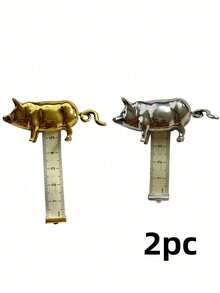 Zazumi 1Pc/2Pcs Vintage Style Pig Mini Tape Measure, Portable Retractable Measuring Tape, Super Practical - multicolor - View 10