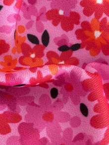 SHEIN Swim Vcay 女士夏季沙滩度假碎花系带露背泳衣两件套 - 彩色 - 查看 5