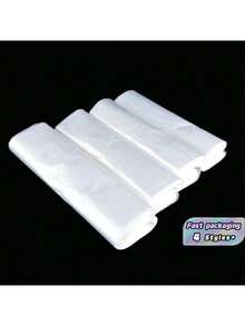 SHEIN A Set Of 100 White Transparent Plastic Bags, Breakfast Bags, Disposable Food Packaging Bags, Supermarket Grocery Plastic Bags Suitable For Daily Use - Multicolor - View 10