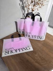 50 Stück Plastik Handtaschen Set, wasserdicht, verstärkt, tragbar, großer Kapazität, Geschenktüten für Geburtstag, Hochzeit, Party, Frauen Kleidung Verpackung, Feiertags Einkaufs Zubehör, Viral - Mehrfarbig - Übersicht 7