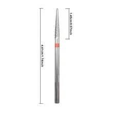 优质碳化钨角质层去除器指甲钻头，3/32英寸专业碳化钨指甲清洁钻头，用于去除老茧和死皮，指甲准备，双向旋转 - 藍色 - 查看 6