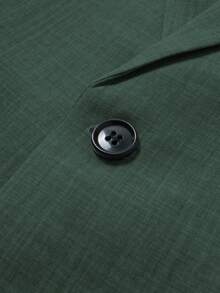 Manfinity Mode Áo khoác nam Space Dye Pocket Single-Belt cài khuy màu xanh lá cây Blazer nam Áo khoác nam Suit nam Suit nam Áo khoác nam Slim Fit màu xanh lá cây Blazer màu xanh lá cây Áo khoác vest nam, Phong cách Old Money - Màu xanh lá cây đậm - Xem 6