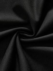 Manfinity Homme 男士抽绳休闲街头服饰 Era 纯色连帽针织无袖背心，适合夏季返校、健身 - 黑色 - 查看 5