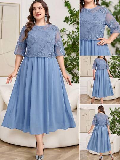Reflora Plus Size Women Casual Pleated Round Neck Dress For Party & Outing Summer,Spring,Summer Outfits ,Summer Clothes,Summer Holiday Outfits,Spring Outfit Women,Spring Clothing,Spring Women Summer Dress,Spring Dress, Elegant Dresses For Women ,Elegant Dress For Women,Elegant Dresses,Elegant Dresses For Party ,Elegant Long Dress Luxury Evening Dresses For Women,Luxury Women's Jalabiya,Luxury Evening Dress For Women ,Luxury Evening Dresses For Weddings,Luxury Women's Abaya Summer Dress,Spring Dress,Wedding Guest Dress For Women ,Wedding Party Dress,Wedding Guest Dress,Luxury Evening Dresses For Weddings ,Bridesmaid Dress,Wedding Guest Dresses,Dress For Wedding Guest,Wedding Guest Party Dress,Luxury Dresses Wedding,Weddings,Events,Wedding,Vacation Outfits Women,Holiday Outfits For Women,Summer Holiday Outfits,Vacation,Holiday ,Summer Vacation Outfits,Holiday Outfits Blue Dress  Blue Mother's Day