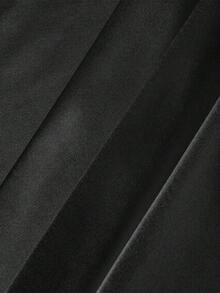 SHEIN MOD Satin White Pearl Chain Backless Mid-Length Dress,Dresses For Women Summer - Black - View 7