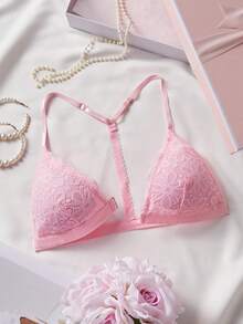 Women's Sexy Lace Bra - Pink - View 7