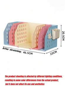 File Storage Rack, Expandable Book Stand, Student Book Sorting, Dormitory, Study, Desktop, Colorful Bookshelf - color - View 10