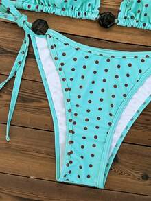 Swim Vcay Bộ bikini chấm bi tuyệt đẹp kiểu Pháp mùa Xuân/Hè 2026, đồ bơi gợi cảm quyến rũ cho spa, bãi biển và kỳ nghỉ. - Nhiều màu - Xem 3
