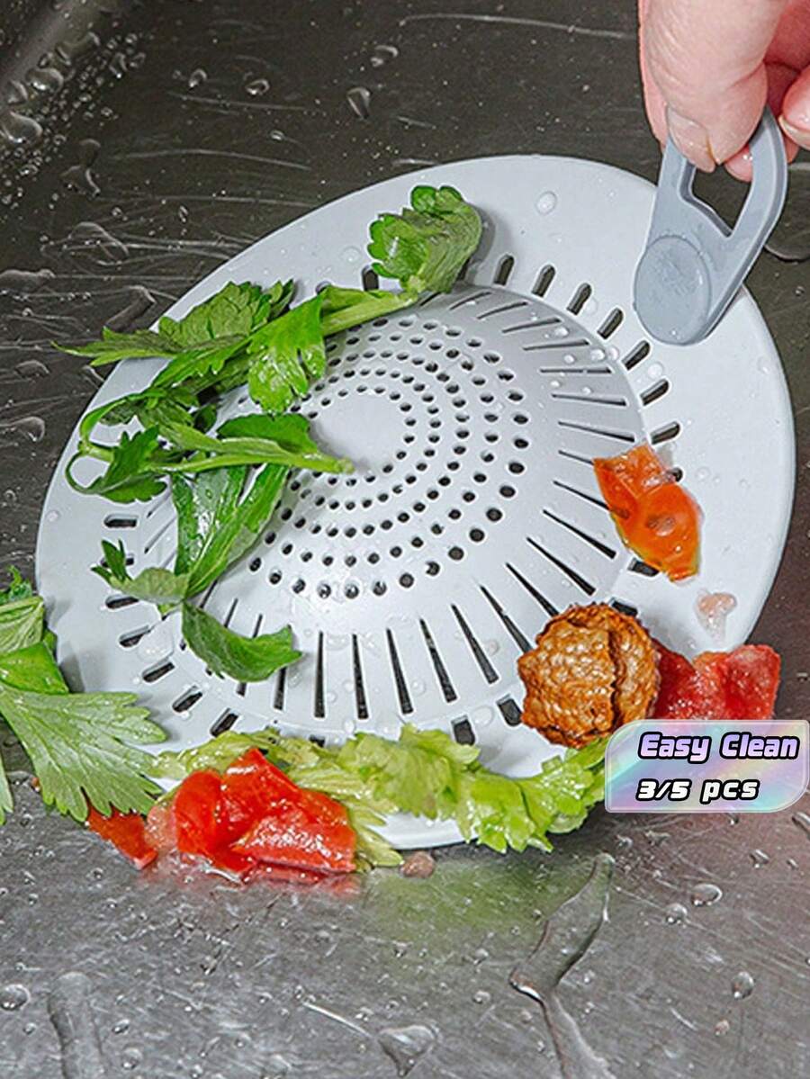 Kitchen Sink Strainer, Washbasin Hair Clogging Filter Cover, Bathroom Drain Strainer - White - View 1