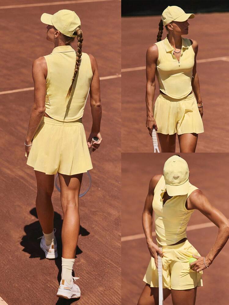 2" VitalSwift Gonna da tennis leggera, traspirante, elastica, anti-odore, con tasche laterali e biancheria interna incorporata, adatta per tennis, golf, pickleball e uso casual quotidiano