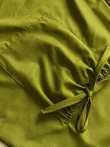 Maweii 大码女式绿色A字连衣裙，休闲无袖沙滩度假连衣裙，夏季 - Limelight Green - 查看 6