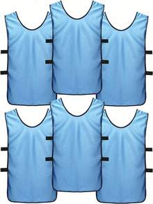 6 Packs Basketball Soccer Training Vest Racing Suit Team Clothes Expansion Sports Clothes Advertising Vest Number Suitable For Children Adults/Football Bib/Scrimmage Vest - Multicolor - View 16