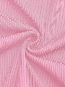 Sweetra CURVE Plus Size Women Lace Patchwork Ruffle Elegant Vintage Cute Bodycon Ruffle Camisole - Pink - View 3