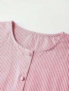 SHEIN Franclia 女士条纹纽扣衬衫 - 彩色 - 查看 3