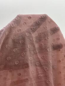 Florisole 女士法式复古夏季新款粉色镂空蕾丝拼接提花面料短袖圆领优雅衬衫，适合度假穿着 - 粉色 - 查看 6