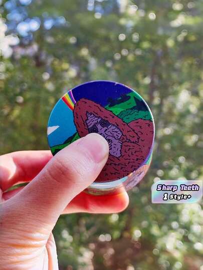 耐用锌合金四层手动草药研磨器，卡通造型锋利齿金属研磨器，带强磁盖，高级吸烟配件卷烟套装，小巧便携，成人节日生日礼物