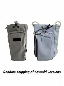 1pc New Style Drawstring Portable Water Cup Messenger Handbag Outdoor Sports Mobile Phone Bag Kettle Cup Mobile Phone Bag, Outdoor Water Bottle Holder Bag, Travel Hiking Camping Bottle Holder, Adjustable Shoulder Strap, Zipper Accessory Pocket - Multicolor - View 14