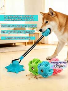 Brinquedo de adestramento para cães, coleira com ventosa forte para mastigar, brinquedo para cães de pequeno e médio porte para combater o tédio. (Recomendado para uso em pisos lisos, não recomendado para pisos de madeira.) - Multicolorido - Ver 1