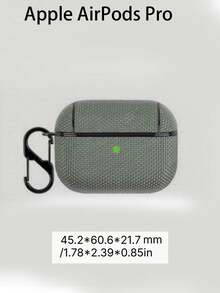尼龙防震透明耳机保护套，兼容 1/2/3/4 Pro Gen 3，软壳适用于 2 Pro，带锁扣和挂绳防丢设计 - 淺灰色 - 查看 13