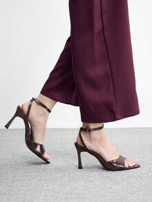 CUCCOO BIZCHIC Women's Fashionable Elegant Minimalist High Heel Sandals For Christmas Valentine's Day Summer Shoes - 7801 dark brown - View 5