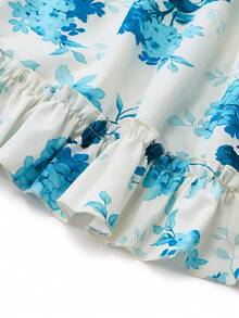 Sweetra Atasan Camisole Jala Motif Bunga untuk Wanita Ukuran Plus - MultiWarna - View 5