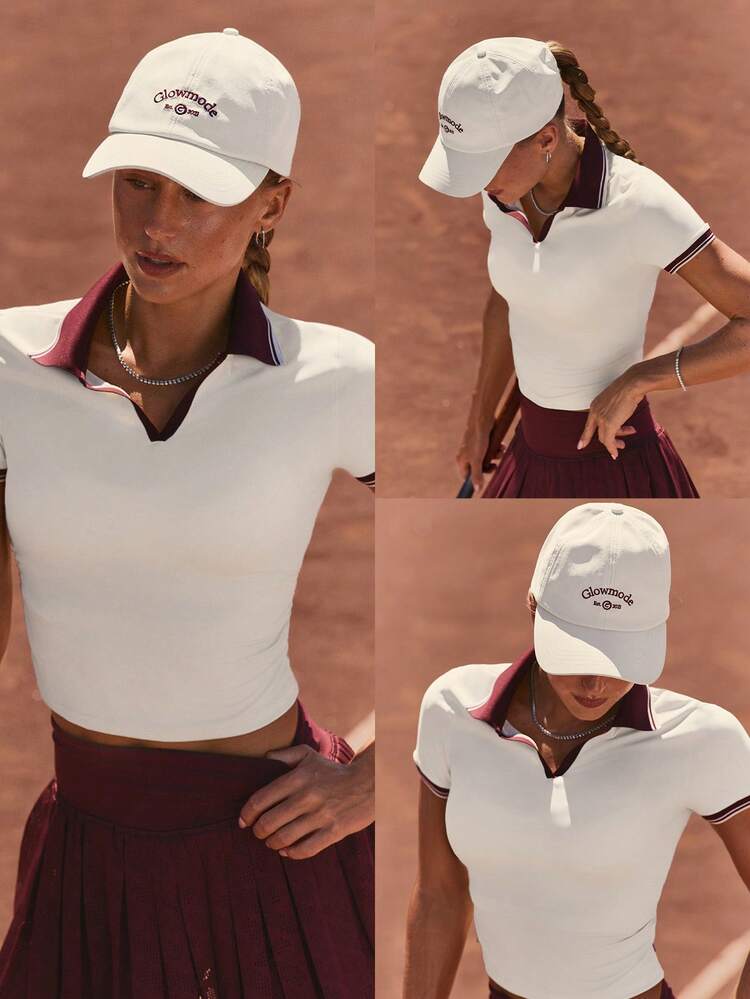 Play It Cool Lightweight Sweat-Wicking Quick-Dry Sweatband Adjustable Back Closure Cap With Reflective Logo Tennis Golf Pickleball Summer Vacation Daily Casual Wear