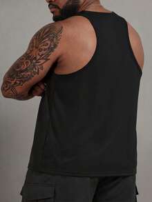 Manfinity Homme Men Plus Solid Tank Top - Black - View 2