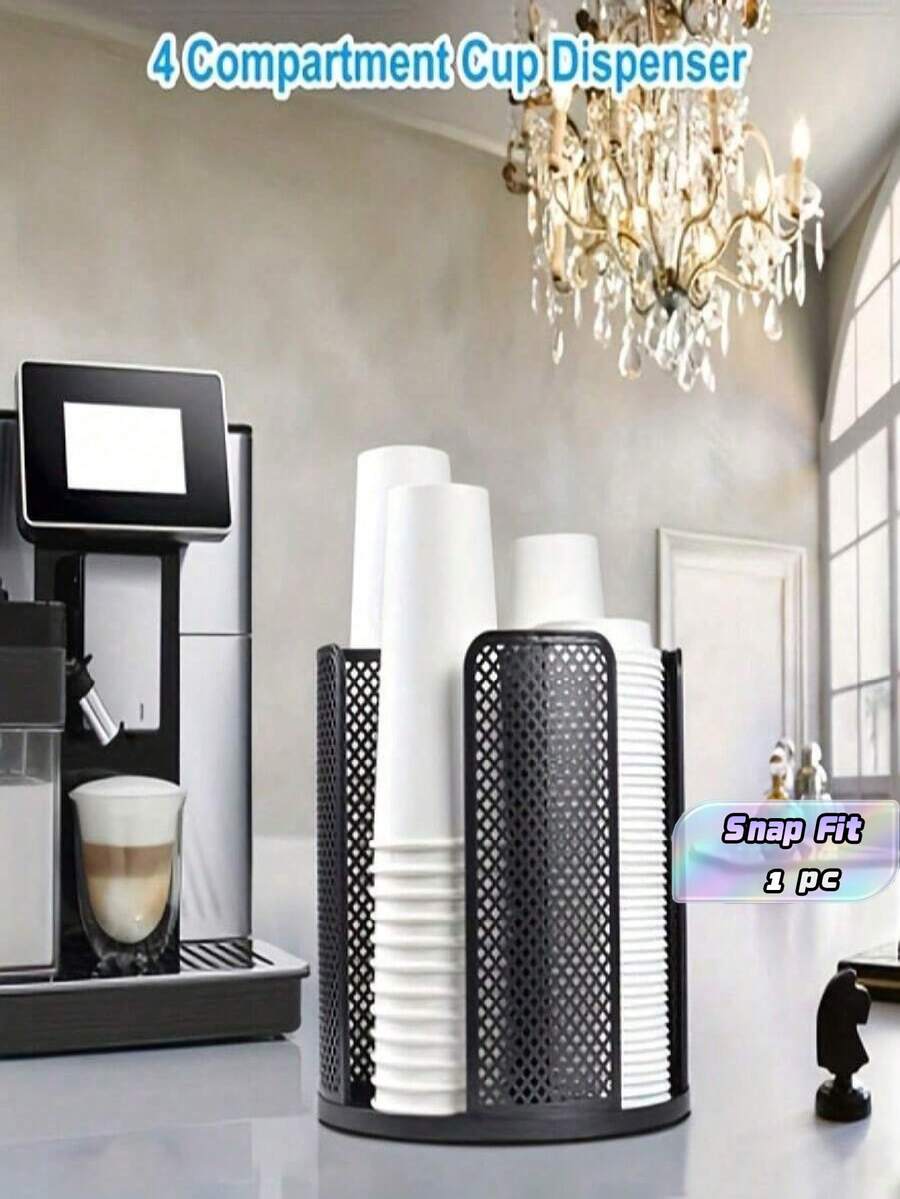 1 Plastic Cup Holder Storage Box - Stackable, Space Saving Design, Suitable For Coffee Cups And Cup Lids, Versatile, Can Be Used In Homes, Offices, Kitchens, Bars, Self-Service Restaurants, Easy To Clean - Multicolor - View 1