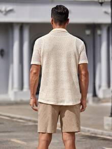GENTILAND Áo sơ mi cotton trơn nam & quần short cạp rút & áo ba lỗ, phong cách Boho, kỳ nghỉ, trơn - Nhiều màu - Xem 2