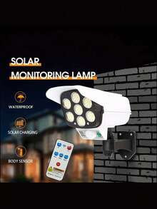 Lampu LED untuk Taman Bertenaga Surya, Sistem Pengawasan Simulasi, Kamera Palsu, Lampu Dinding dengan Sensor Deteksi Tubuh Manusia, Lampu Jalan Luar Ruangan Pintar - Putih - View 4