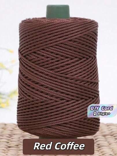 1 Rolle bunte verdrehte geflochtene Schnur, Cut Out Kordel für DIY Basteln, handgemachte Tasche, Kordelzug Gürtel Accessoires, dekorative Polypropylen Faser Schnur, Häkelgarn, handgehäkelte Taschengarn, Kissen, Hut, moderner einfarbiger Polyamid DIY Garn