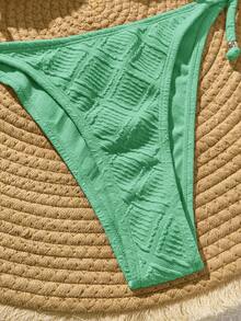 Swim Vcay 女士纯色挂脖系带比基尼泳衣 - 薄荷綠 - 查看 5