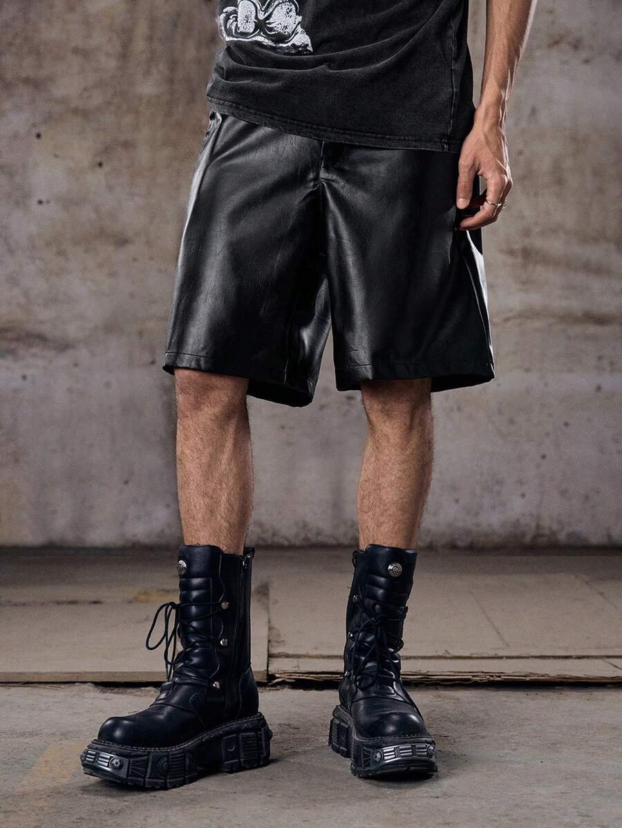 Skyrend Men's Summer Solid Color Slant Pocket Shorts Mans Outfit Custom Short Mens Dress Shorts Black Shorts For Men Mens Fashion Old Money,Daily Leisure, Weekend Trips, Outdoor Activities, Travel Expeditions, Relaxed Work Environments Or Semi-Formal Occasions, Boyfriend/Husband Gift, Anniversary /Birthday Gift Party Summer Vacation Holiday,Wedding,Spring To Summer,Easter,Y2k,Vintage,Hawaiianemo - Black - View 1
