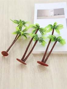 5/8/10PCS Simulated Water Grass Coconut Tree Miniature Micro Plant Sand Table Game Model Aquarium Landscape Simulated Coconut Tree - Multicolor - View 7