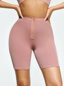 SHAPORA 1pc Women High Waist Shaping Pants - Dusty Pink - View 3