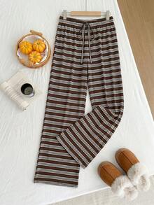 Solflare Pantalones largos elegantes y ajustados para mujer de talla grande, para primavera/verano - Marrón - Ver 5